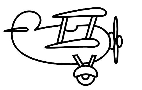 Simple airplane clipart