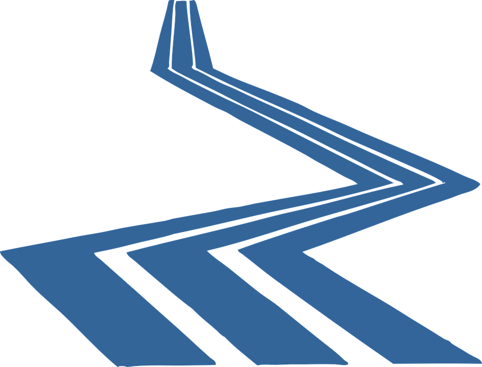 Road map zig zag clipart