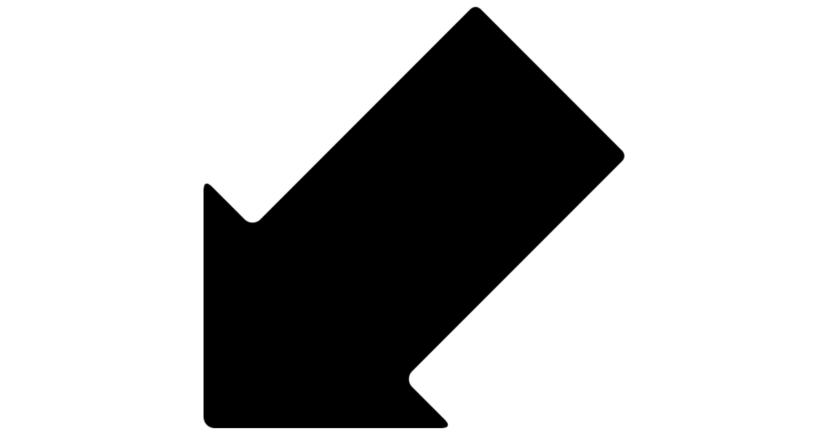 Black arrow pointing down left direction - Free arrows icons