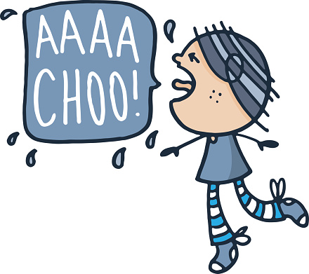 Sneezing Clip Art, Vector Images & Illustrations