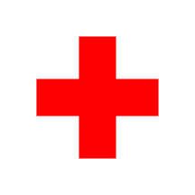Red Cross and Red Crescent flags