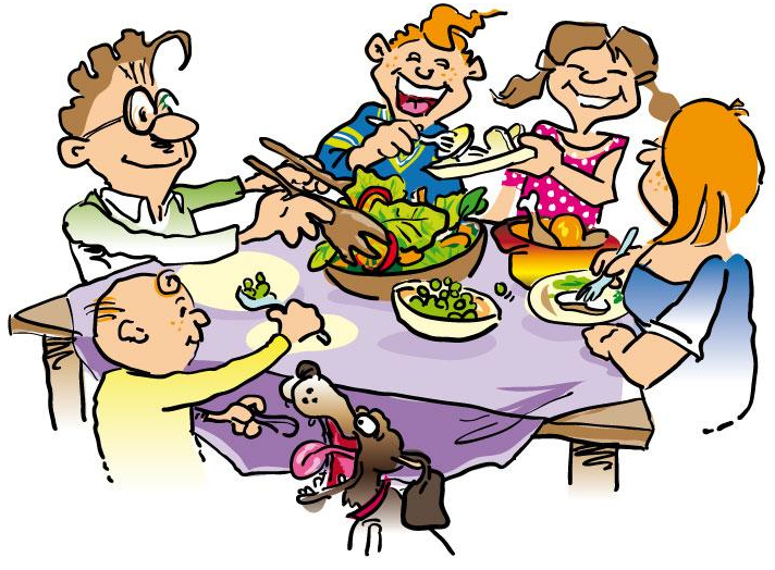 Sharing Family Together Clipart