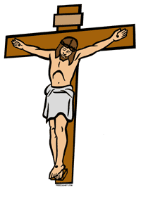 Clipart of jesus on the cross for kids