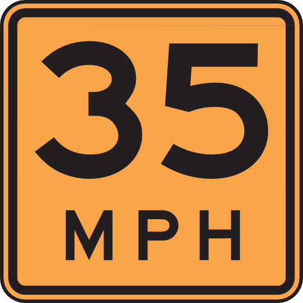 35 Mph Sign Clip Art - vector clip art online ...