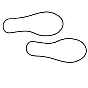Footprint outline clipart