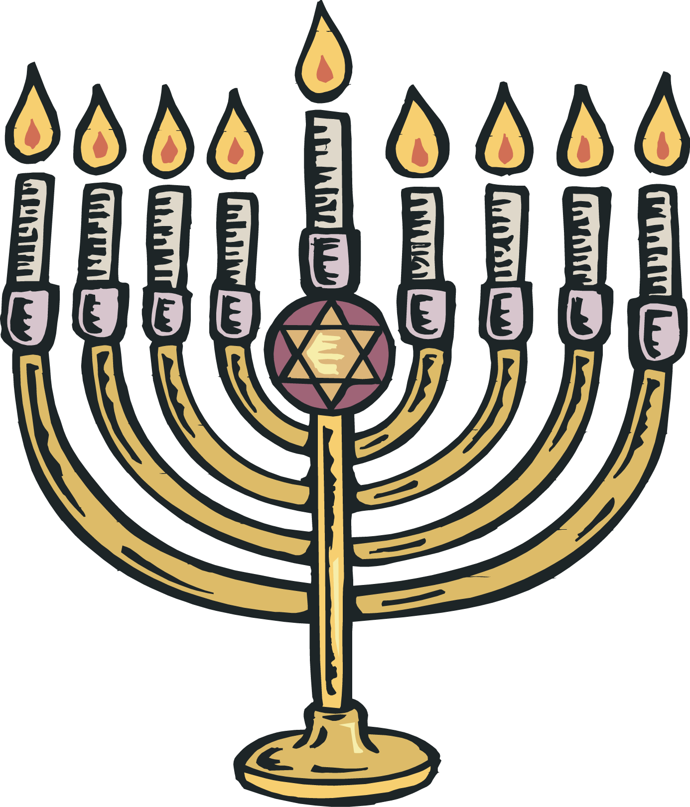 Hanukkah menorah clipart