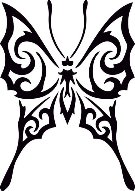 Tribal Butterfly Drawings Clipart - Free to use Clip Art Resource