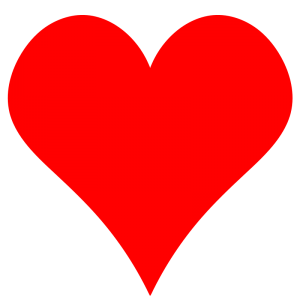 Plain red heart clipart