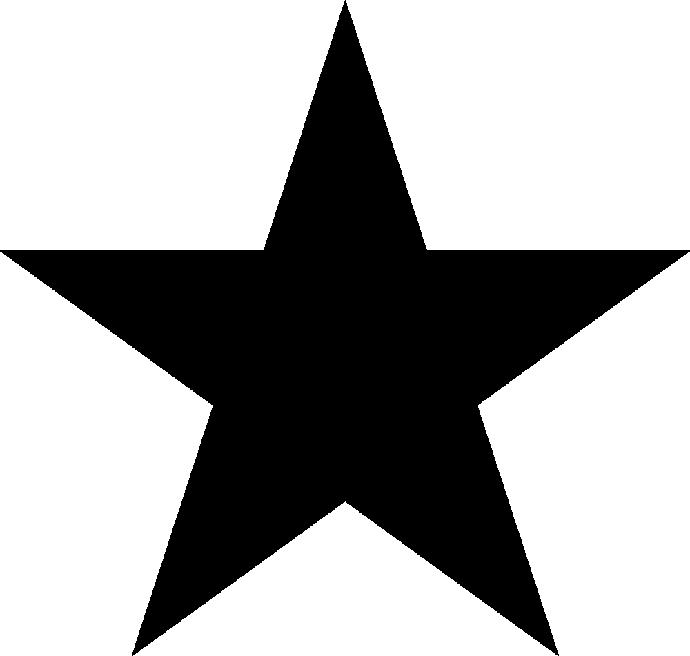 Star Black And White Clipart