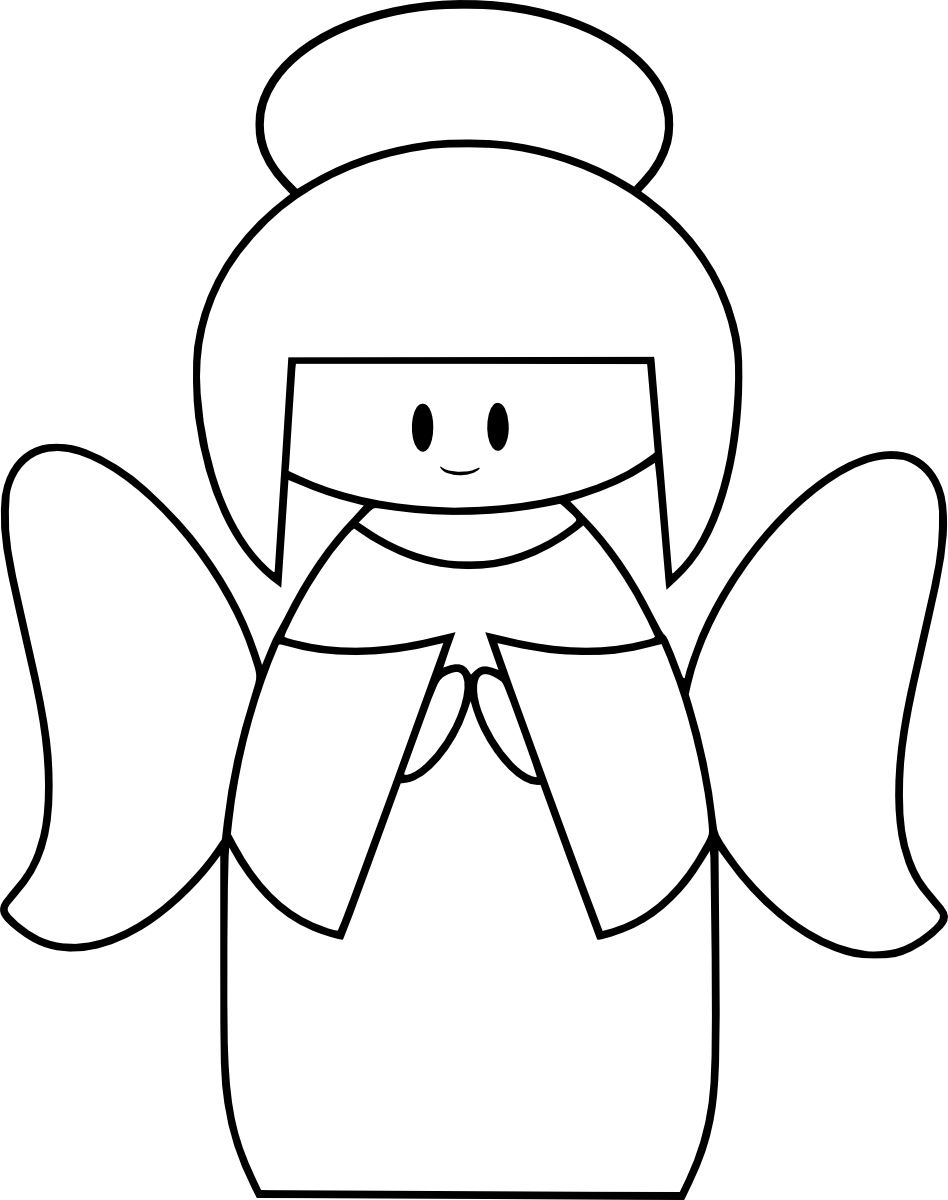 Angel Line Drawing
