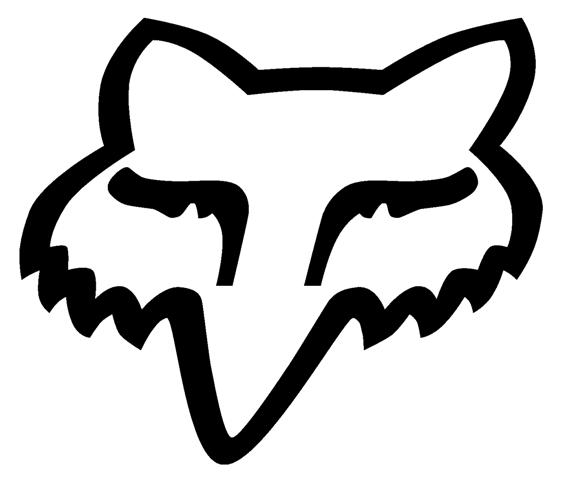 Fox Head Logo Outline Decal Sticker
