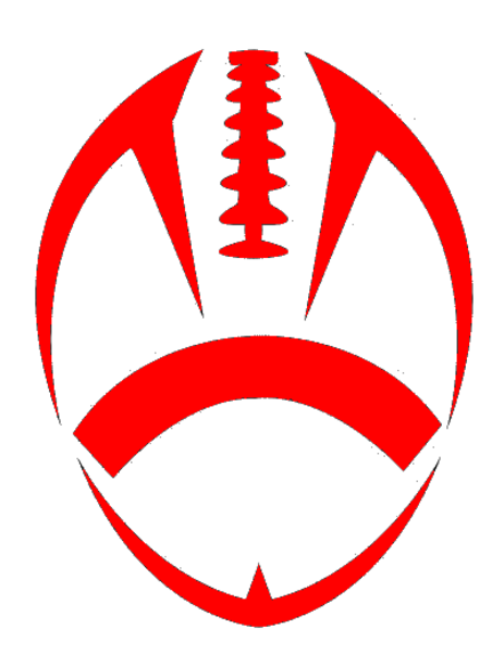 Football outline clipart red
