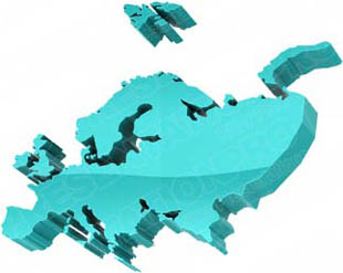 Download High Quality Royalty Free Map Europe Teal PowerPoint ...