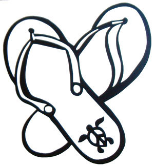 Turtle Flip Flops [turtle-flip-flops] - $3.00 : SassyStickers.com ...