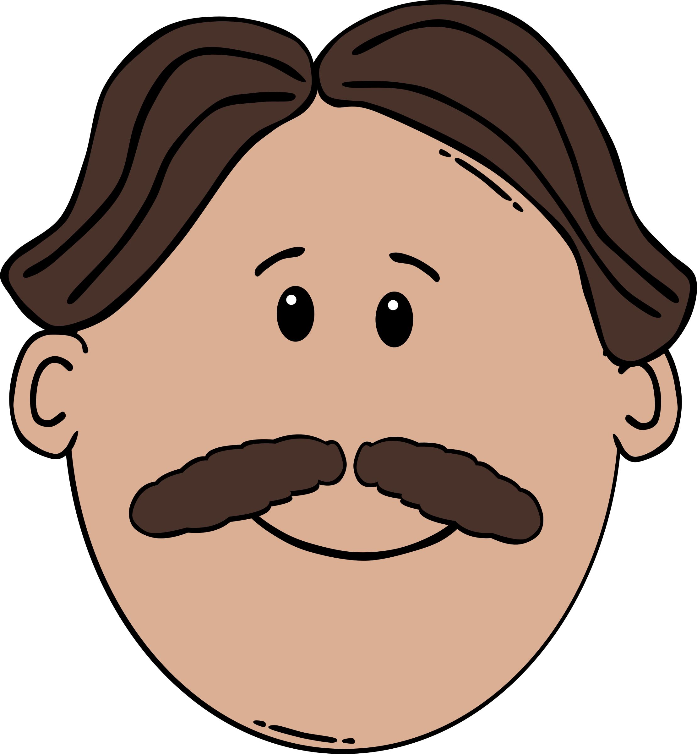 Clipart - Man Face Cartoon