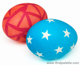 Sticker Stencil Easter Eggs Craft | Kids' Crafts | FirstPalette.com