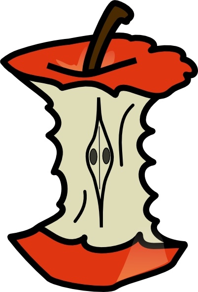 Apple Core clip art Free vector in Open office drawing svg ( .svg ...