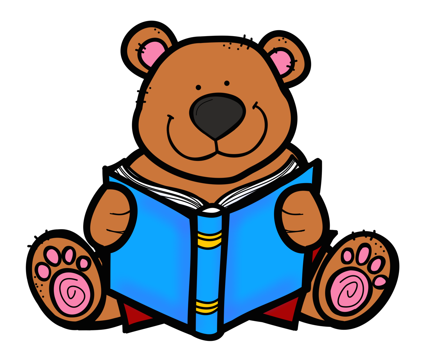 Animals Reading Clipart