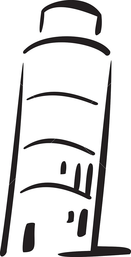 Leaning Tower Of Pisa Cartoon Vector