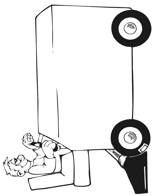 Hockey Coloring Page | An Ice Cleaning Machine