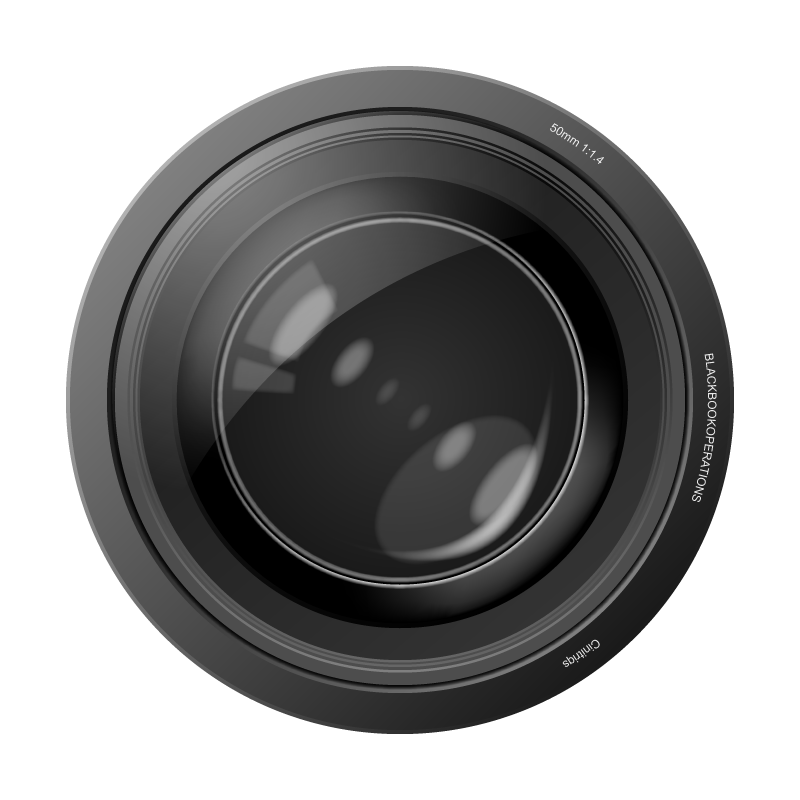 Aperture Camera Lens Vector | Graphic Design | Black Book Operations