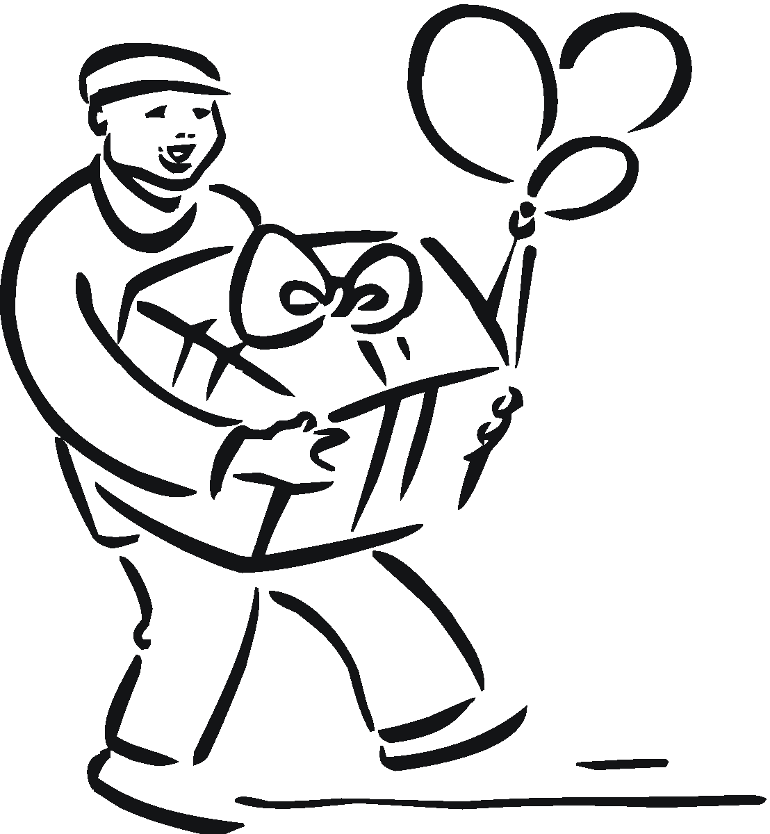 I bring birthday present Coloring Online | Super Coloring