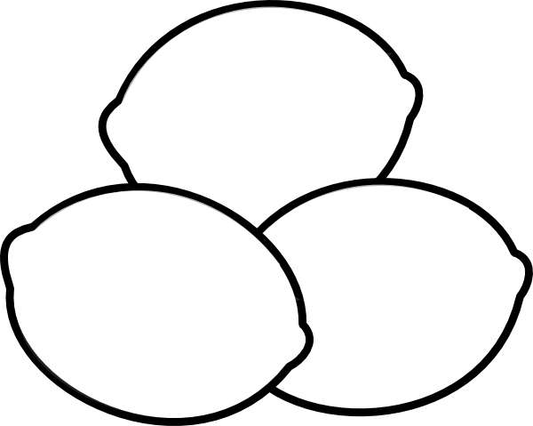Three White Lemons clip art - vector clip art online, royalty free ...