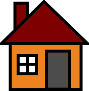 Orange House clip art - vector clip art online, royalty free ...