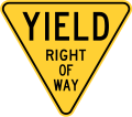 Yield sign