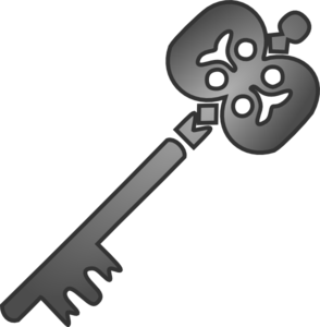 Light Gray Key 45 clip art - vector clip art online, royalty free ...