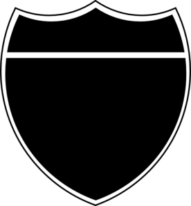 B&w Interstate Sign clip art - vector clip art online, royalty ...