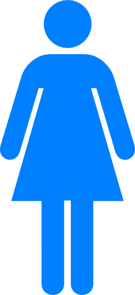 Blue Girl Symbol Clip Art - vector clip art online ...