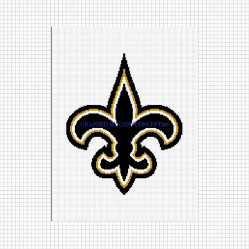 COZYCONCEPT LARGE FLEUR DE LIS SILHOUETTE CROCHET AFGHAN PATTERN ...