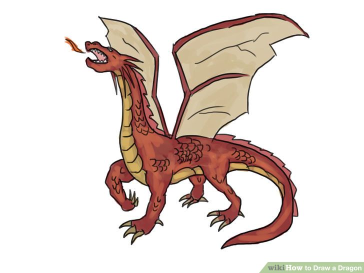 4 Ways to Draw a Dragon - wikiHow