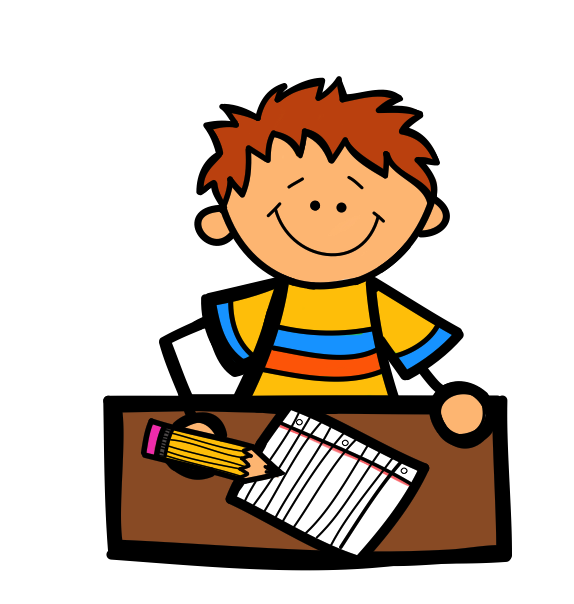 Student Writing Exam Clipart
