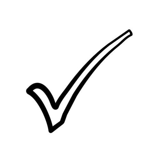 Check mark clipart black and white