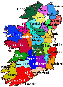 Clickable Map of Ireland with links to hotels in all the Counties ...