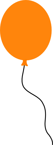 Orange balloon clipart