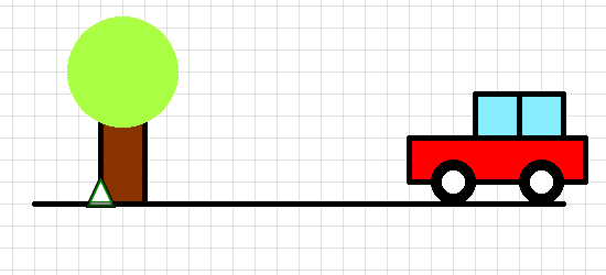 Teaching EasyLogo: Slowing down a car in tree road