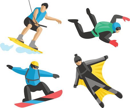 Wingsuit Clip Art, Vector Images & Illustrations