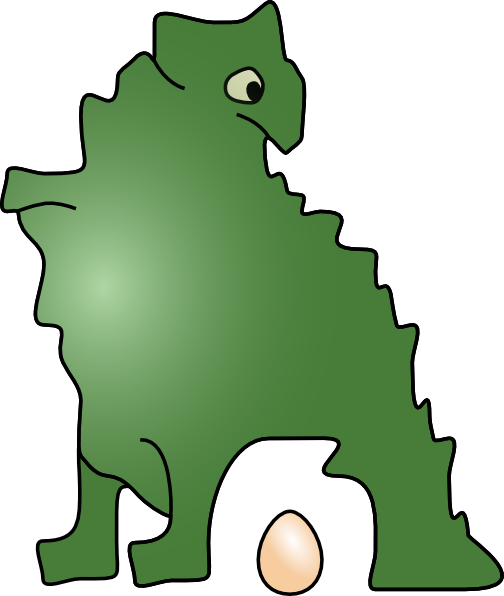 Dinosaur Laid An Egg clip art Free Vector