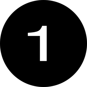 Number 1 - Black Round clip art - vector clip art online, royalty ...