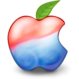 Red And Blue Apple Icon, PNG ClipArt Image