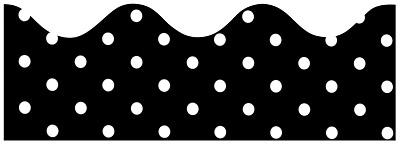 Black & White Polka Dots Scalloped Border | Mardel