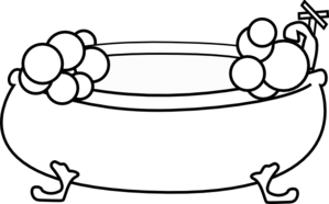 Bathtub With Bubbles Clip Art - vector clip art ...