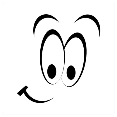Cartoon Smile Wall Art Poster