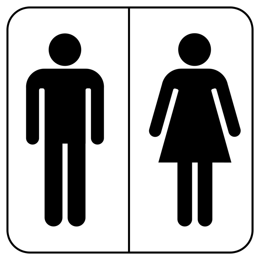 Bathroom signage clipart ClipartFest