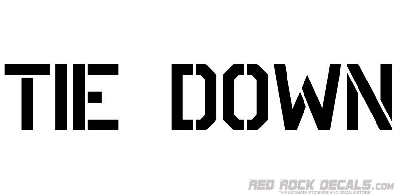 TIE DOWN Aircraft Decal (Airforce) Stencil Sticker | Worldwide ...