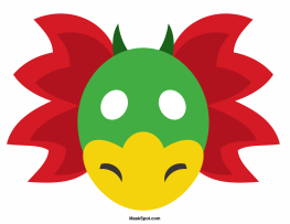 Printable Dragon Mask