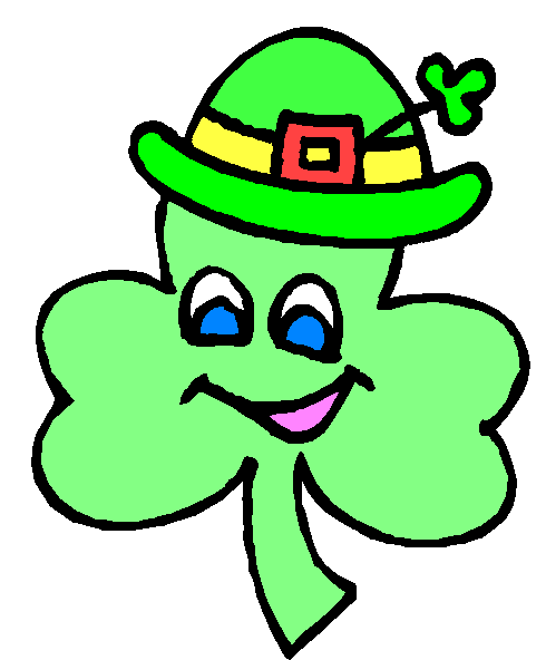 Shamrock Clipart 1 ? Graphics, Silly Shamrocks and Four Leaf ...